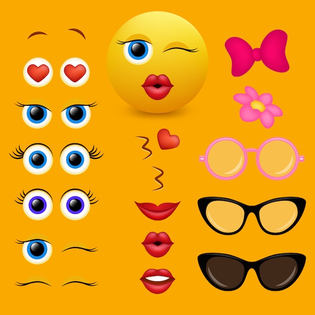 Colección de diseño de creador de emoji