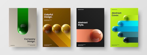 Colección de diseño de diseño de vector de cubierta abstracta