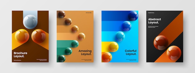 Colección de diseño de diseño de vector de folleto creativo