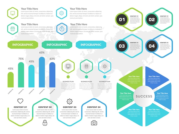 Colección de diseño de elementos de infografía