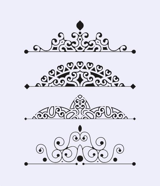 Colección de diseño de elementos ornamentales antiguos