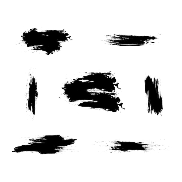 Colección de diseño de elementos de pincel abstracto
