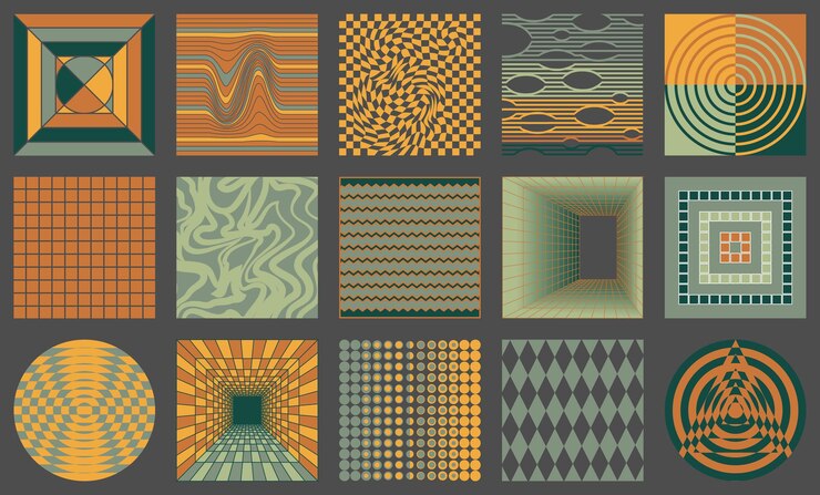 Colección de diseño de elementos retro VINTAGE LÍNES y formas geométricas