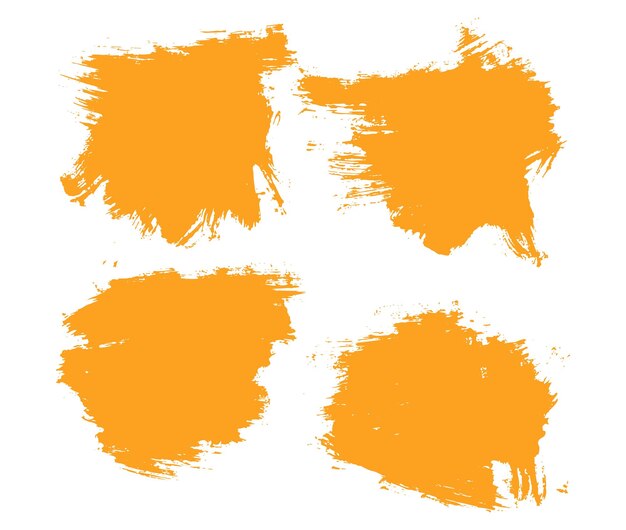 Colección de diseño de elementos de trazo de pincel de banner grunge