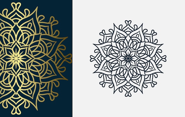 Colección de diseño de formas vectoriales de estilo mandala