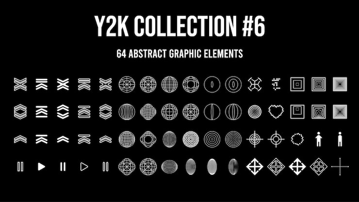 Vector colección de diseño gráfico inspirada en bauhaus con líneas de elementos abstractos vectoriales