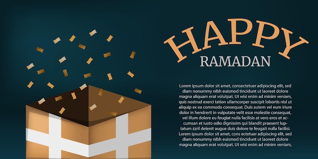 Colección de diseño Happy Ramadan para redes sociales