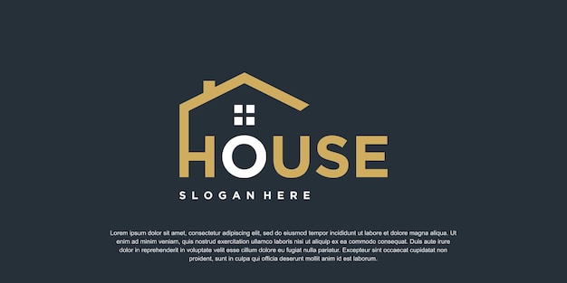 Colección de diseño de logo de casa de comida con concepto moderno