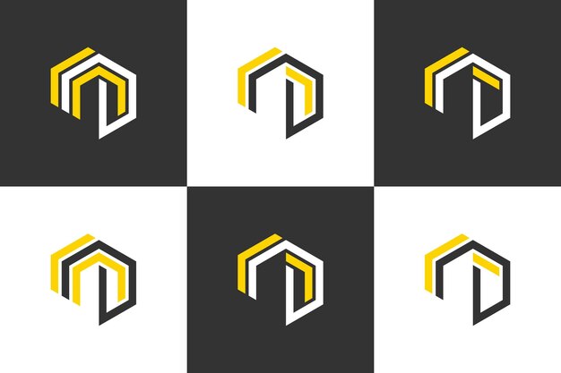 colección de diseño de logotipo de estadía en el hogar con concepto simple