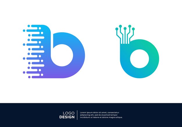 Colección de diseño de logotipo de la letra T Símbolo abstracto para la tecnología digital