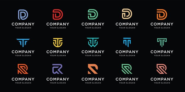 Vector colección de diseño de logotipo de letra