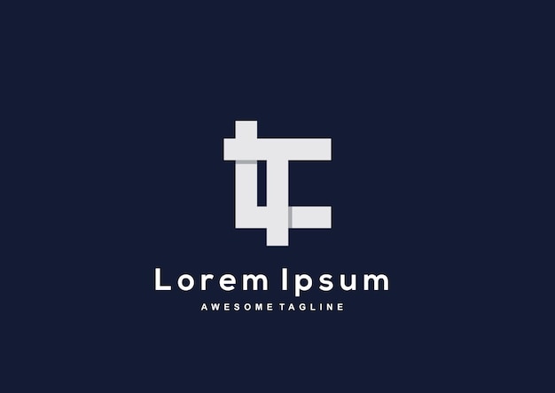 Colección de diseño de logotipo luxury letter lt para identidad corporativa de marca