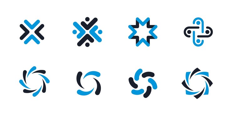 Colección de diseño de logotipo vectorial de marketing empresarial
