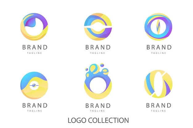 colección de diseño de logotipos de gradientes coloridos abstractos togo 5