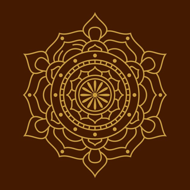 Colección de diseño Mandala Frame Gold
