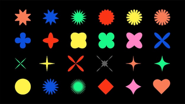 Colección de diseño de Memphis Conjunto de formas abstractas geométricas retro abstractas