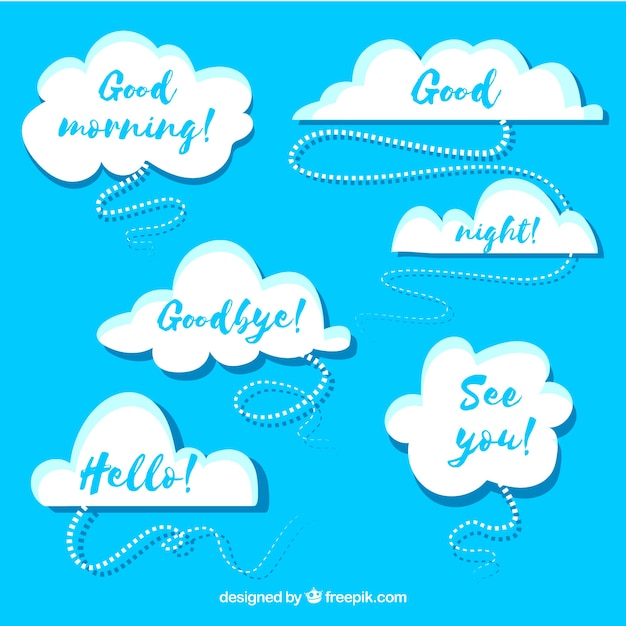 Colección de diseño de nubes