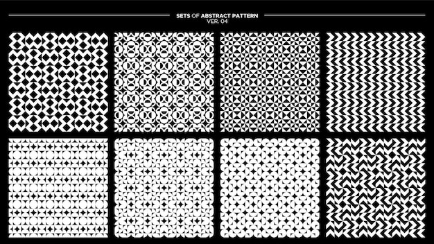 Colección de diseño de patrones sin fisuras de forma abstracta. Plantilla de patrón geométrico