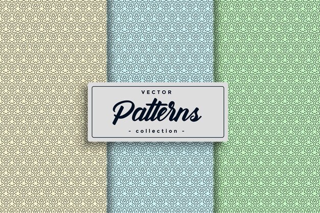 Colección de diseño de patrones textiles geométricos sin costuras