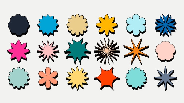 Colección de diseño plano de formas 2