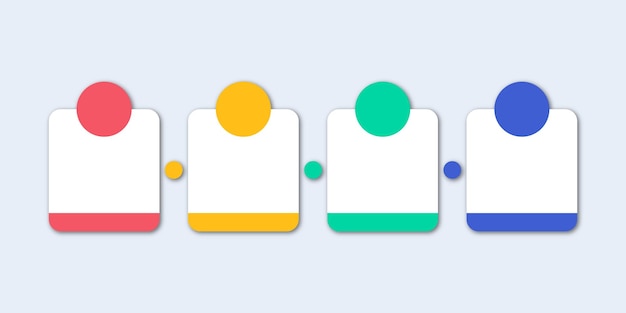 Colección de diseño de plantilla de pasos de infografía