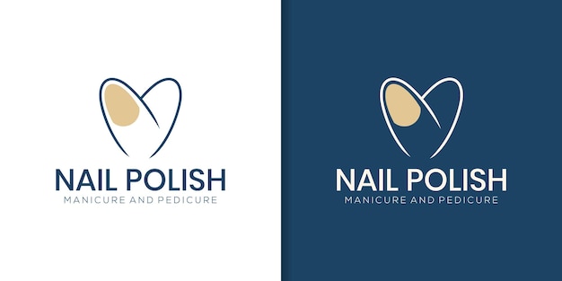 colección de diseño de plantillas de logotipos de salones de uñas vectores emblemas de amor símbolos creativos iconos