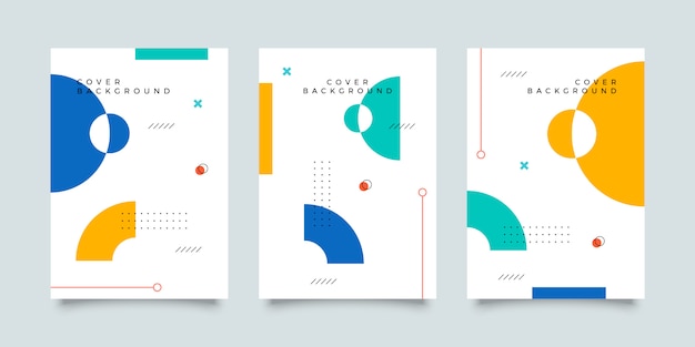 Colección de diseño de portadas de Memphis