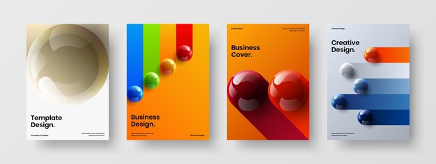 Colección de diseño de vector de diseño de folleto simple