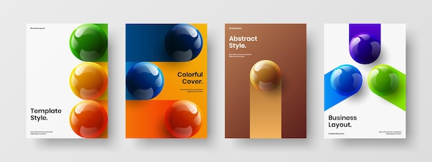 Colección de diseño de vector de diseño de portada de diario geométrico