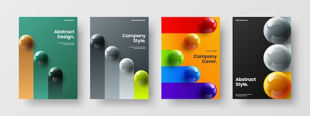Colección de diseño de vector de diseño de postal aislado