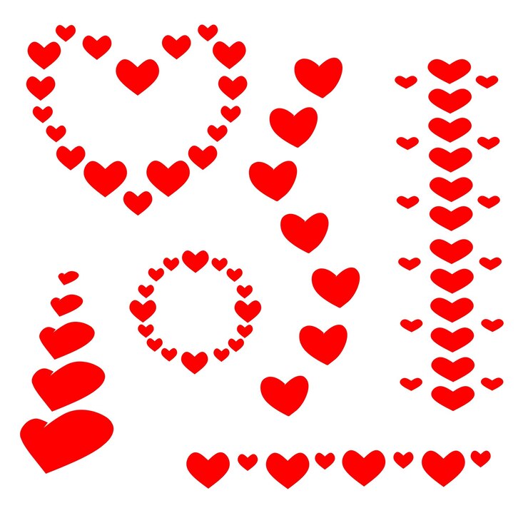colección de diseño vectorial de amor y cosas lindas