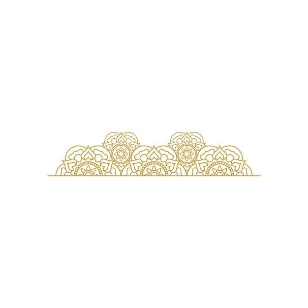 Colección de diseño vectorial de marcos de oro Mandala