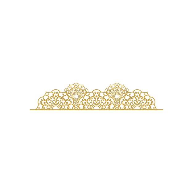 Colección de diseño vectorial de marcos de oro Mandala