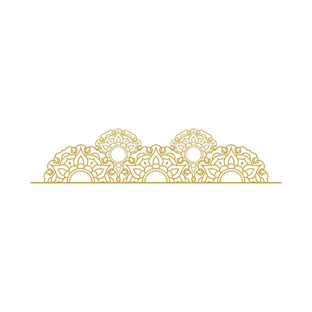 Colección de diseño vectorial de marcos de oro Mandala