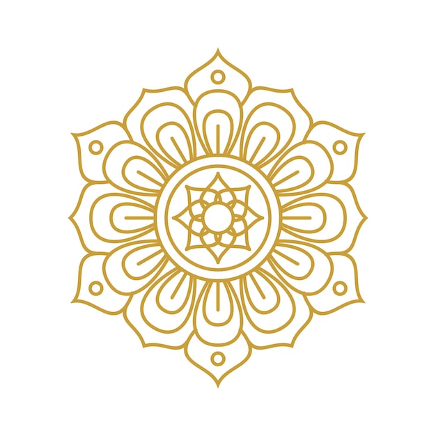 Colección de diseño vectorial de marcos de oro Mandala