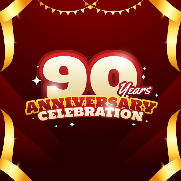 Colección de diseño vectorial de números de oro del aniversario