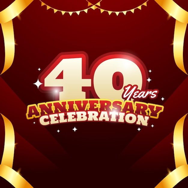 Colección de diseño vectorial de números de oro del aniversario