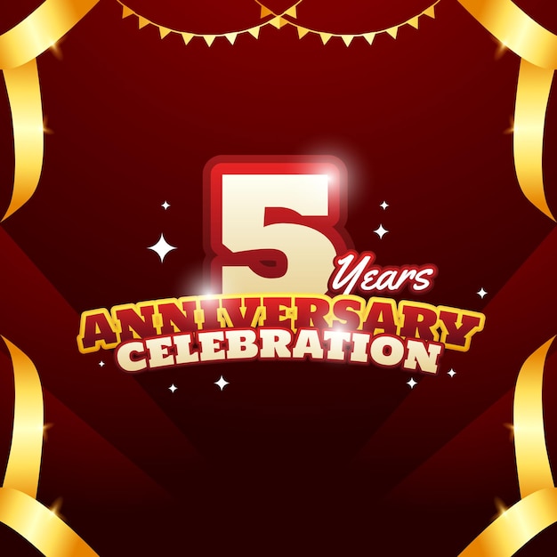 Colección de diseño vectorial de números de oro del aniversario