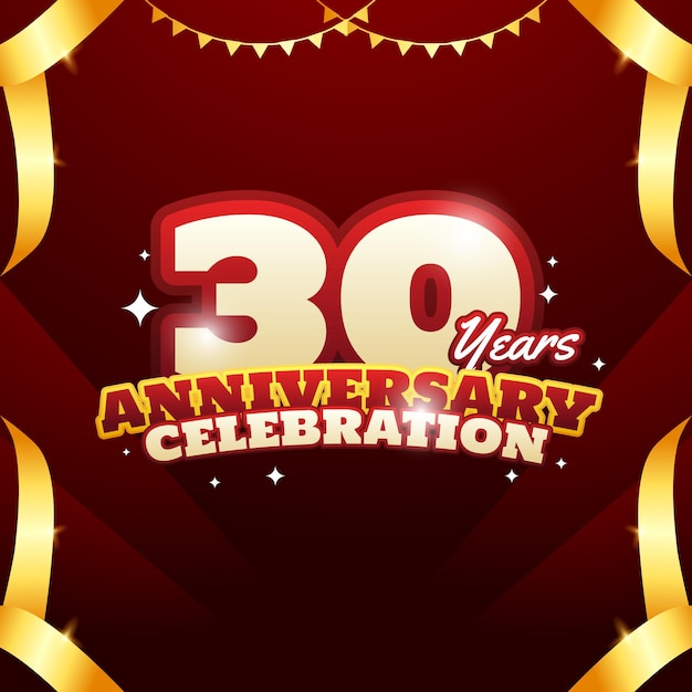 Colección de diseño vectorial de números de oro del aniversario