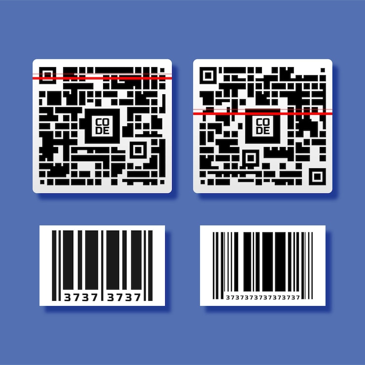 Vector colección de diseños de código de barras para muestras.