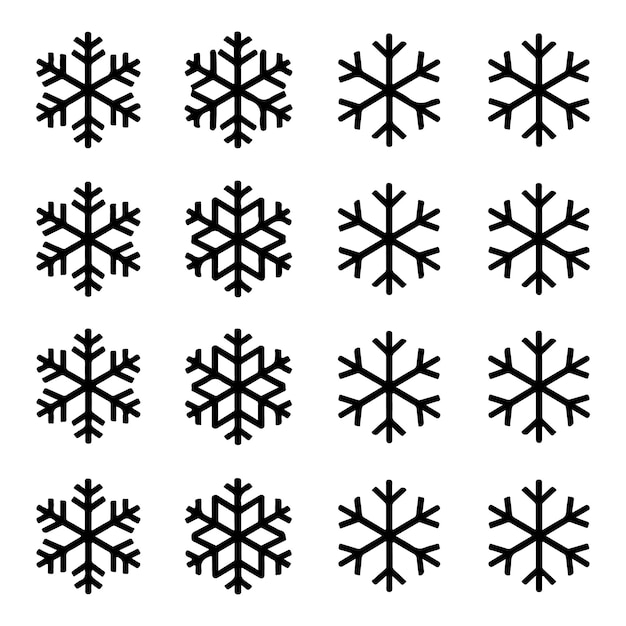Colección de diseños de copos de nieve