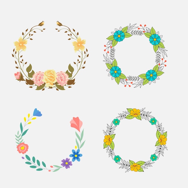 una colección de diseños florales que incluyen la palabra " o "