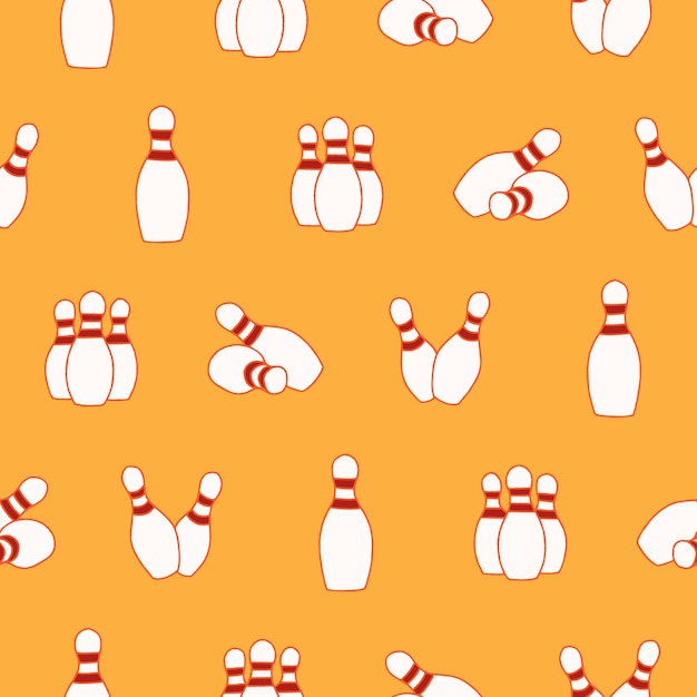 Colección de diseños de ilustraciones de patrones sin costuras de pinos de bolos vectoriales