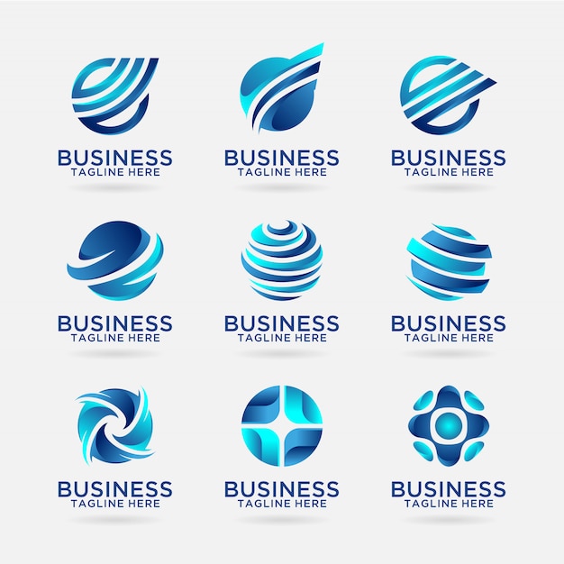 Colección de diseños de logos para empresas.