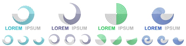 Colección de diseños de logotipos de círculos abstractos