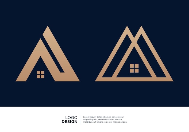Colección de diseños de logotipos de edificios arquitectónicos con la letra W