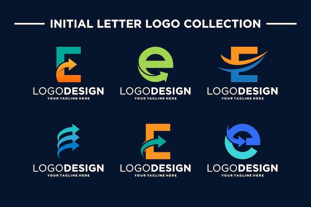 Vector colección de diseños de logotipos para negocios, finanzas e inversiones