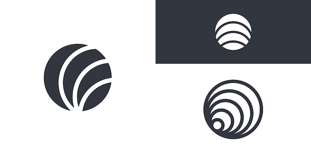 Colección de diseños modernos del logotipo del planeta Premium Vector