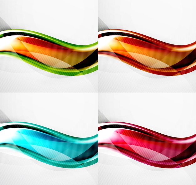 Colección de diseños de olas.