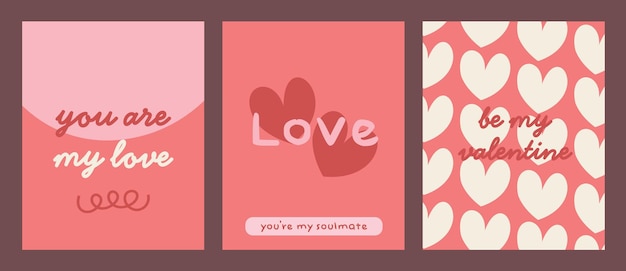 Colección de diseños de tarjetas de amor lindas